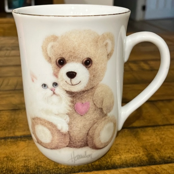 Vtg | Otagiri Japan | Bob Harrison design Bear & Cat Mug - Picture 1 of 8